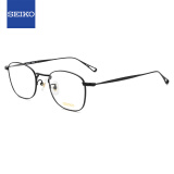 精工(SEIKO)眼镜框[免费配镜]男女全框钛材眼镜架H03097 193+万新1.74防蓝光