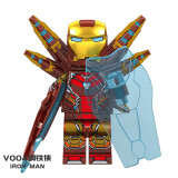 KAYGOO漫威复仇者联盟4超级英雄反浩克装甲模型拼装积木小人仔男孩玩具 V004 钢铁侠
