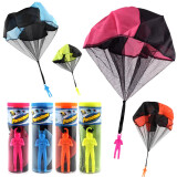 爸爸妈妈 手抛降落伞玩具 空中飞伞户外玩具儿童手抛降落伞 儿童亲子互动玩具JL1258儿童玩具