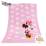 迪士尼（Disney）毛巾纯棉割绒柔软毛圈 米妮粉嫩婴儿童浴巾粉色 247g 60*120cm