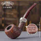 沙芬（SAVINELLI）进口手工石楠木烟斗PK230奥古斯都925银骷髅头高档男士烟斗 【创世者925银骷髅头】独立编号