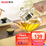 新功（SEKO） 喷淋式电陶炉煮茶器 喷淋电水壶 黑茶壶电茶壶 高硼硅玻璃电茶炉Q9A （仅玻璃壶）734