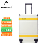 海德（HEAD）行李箱男铝框拉杆箱女28英寸密码箱旅行箱子 白黄色28英寸