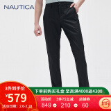 nautica/诺帝卡男装2020春夏微弹商务休闲直筒长裤po0201 黑色0tb 33