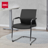 得力（deli）弓形脚会议椅 人体工学生态皮椅 高档简约培训 电脑椅 91202 