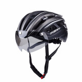 INBIKE山地公路自行车带风镜一体成型骑行头盔男女安全帽子单车装备