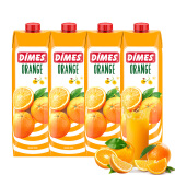 迪美汁（DIMES）土耳其进口果汁饮料 橙汁 大瓶餐饮宴席聚会装1L*4瓶