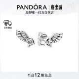潘多拉（PANDORA）璀璨天使之翼耳钉925银守护点缀镶嵌精致个性气质女生日礼物送女友