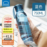 乐扣乐扣（LOCK&LOCK）Tritan塑料杯ECO便携男女式小口提手杯子750ML蓝色ABF664BLU