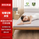 京东京造 轻奢多用Q弹床垫床褥 透气仿乳胶床垫可折叠防滑床垫子 1.8m床