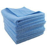 赛罗 方巾超细纤维小毛巾吸水擦桌子厨房布洗碗抹布不易掉毛批发定制 浅蓝色方巾 1条 30/30CM