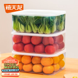 禧天龙冰箱保鲜盒食品级冰箱收纳盒塑料密封盒蔬菜水果冷冻盒 7.3L