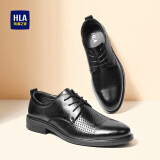 海澜之家HLA皮鞋男士商务休闲系带正装德比鞋子HAAPXM2AB90359 凉鞋款38