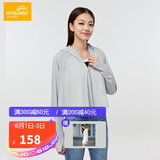 ohsunny 防晒衣女短款夏季户外防紫外线轻薄透气宽松长袖遮阳防晒服