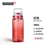 希格（SIGG）瑞士进口SIGG希格户外运动水杯子男女学生儿童防漏塑料杯便携式健 红色500ml【食品级材质】