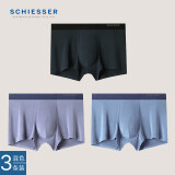 Schiesser舒雅3条装男士莫代尔平角内裤E5/19894T 黑色+深灰+蓝灰7078 M