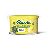 利口乐（Ricola）瑞士进口零食柠檬薄荷味呵护润喉糖清凉薄荷硬糖100g