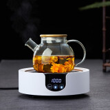 美斯尼 玻璃茶壶泡茶壶花果茶冷饮凉水壶加厚耐热烧水壶家用茶具套装 1000毫升壶 +电陶炉