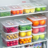 家の物语（KATEI STORY）日本进口冰柜冰箱冷冻室层速冻收纳盒整理神器储物保鲜盒子食品级 2L（三个装）