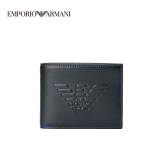 emporio armani阿玛尼奢侈品19春夏新款男士撞色鹰标折叠短款钱包 y4r