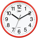 康巴丝（Compas） 挂钟走时客厅办公室钟表挂墙简约创意时钟时尚石英钟现代挂表 3018红色