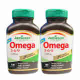 加拿大Jamieson健美生深海鱼油软胶囊 无腥味鱼油Omega369 180粒2瓶