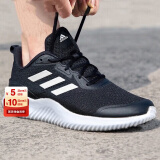 阿迪达斯（adidas）男鞋跑步鞋 春季新款透气缓震耐磨轻便低帮休闲鞋运动鞋 阿尔法/黑的-白色/主推款 42.5