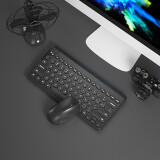 航世（BOW）MK610 无线键盘鼠标套装 复古巧克力按键 笔记本电脑办公通用键鼠套装 黑色