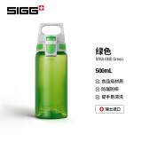 希格（SIGG）瑞士进口SIGG希格户外运动水杯子男女学生儿童防漏塑料杯便携式健 绿色500ml【食品级材质】