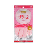 HAGCZATNG 日本进口家务清洁手套洗衣手套 加绒加厚加长厨房洗碗耐用薄手套 C粉中号（长32厘米植绒）