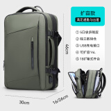 马可·莱登背包旅行双肩包男笔记本17.3英寸商务包休闲MR9299橄榄绿扩容款