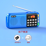先科（SAST） V30收音机老年人V60便携式迷你播放器充电N28插卡广播随身听音乐听歌半导体戏曲唱戏机 N28天空蓝+8G内存卡