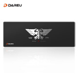 达尔优（dareu）PG-D83-勇气办公电竞游戏鼠标垫超大号 850*300*3mm加厚锁边键盘电脑桌垫 黑白色