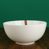 錦鳯 纯白骨瓷碗米饭碗汤碗景德镇餐具家用陶瓷大面碗汤锅单个 8英寸澳碗