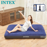 INTEX户外充气床垫打地铺家用气垫床露营便携折叠充气床含手泵64758