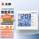 志高（Chigo）电子温度计室内婴儿房高精度温湿度计室温计时钟温度表ZG-8012