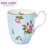 ROYAL ALBERT 英国皇家阿尔伯特骨瓷杯马克杯茶杯古典欧式咖啡杯礼盒单只装 波尔卡蓝