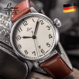 朗坤（LACO） 【德国进口】朗坤(Laco)德国男士手表自动机械表夜光防水海军表 861651-棕红表带-42mm