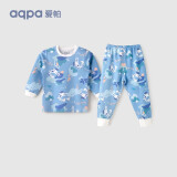 aqpa婴儿内衣套装纯棉衣服秋冬男女宝宝儿童秋衣秋裤（适合20℃左右） 幻彩世界 110cm