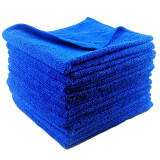 赛罗 方巾超细纤维小毛巾吸水擦桌子厨房布洗碗抹布不易掉毛批发定制 宝蓝色方巾 1条 30/30CM