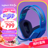 罗技（G）G733 无线头戴式游戏耳机 7.1环绕声降噪电脑电竞耳机麦克风 RGB灯效 LOL吃鸡FPS听声辩位 蓝色