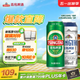 青岛啤酒（TsingTao）经典550ml*18听+精酿白啤500ml*3听 春日出游