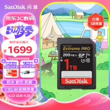 闪迪（SanDisk）1TB V30 SD内存卡U3 C10 4K相机存储卡  读速200MB/s 写速140MB/s 微单/单反相机扩容