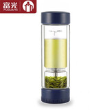 富光茶马仕 茶水分离杯 双层加厚防烫玻璃杯 茶杯水杯 高档办公室家用