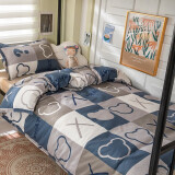 布美莱 学生宿舍被套床单三件套寝室床上被褥套装被子全套 GD-潮流派 1.5米4件套/被套150×200cm