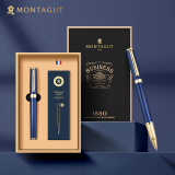 梦特娇（MONTAGUT）签字笔商务宝珠笔礼盒装黑色替换笔芯书写签名笔礼遇系列蓝丽雅0.5mm