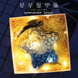 漂流瓶空瓶 创意幸运星星灯玻璃漂流空瓶子许愿透明520成品折纸条diy