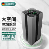 艾吉森（AGCEN）agcen艾吉森空气净化器家用除菌除甲醛新房大面积客厅卧室除异味室内除雾霾PM2.5粉尘过敏源T02 深空灰【智能高配净化甲醛异味】