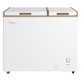 美的(Midea)202升 家用囤货冰柜 双顶开双温柜 一级能效 省电低音卧式冰箱BCD-202DKM(E)