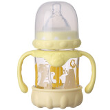 日康 玻璃奶瓶 宽口径防摔玻璃奶瓶 140ML RK-3108 颜色随机